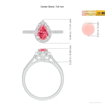 Pear Shape Pink Diamond ring