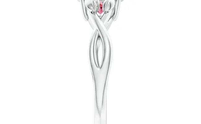 Round Fancy Pink Lab Grown Diamond Solitaire Ring
