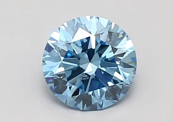 0.91ct FANCY VIVID  BLUE SI2 Round (IGI)