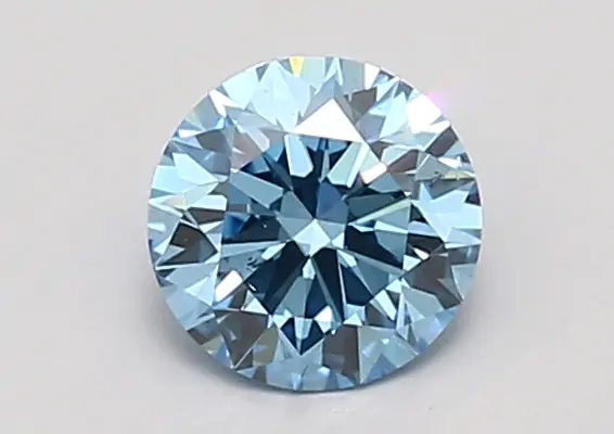 0.91ct FANCY VIVID  BLUE SI1 Round (IGI)