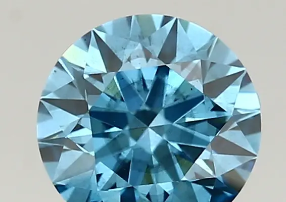 0.91ct FANCY VIVID  BLUE SI1 Round (IGI)