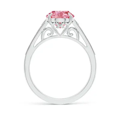 Classic Vintage Oval Pink Diamond Ring