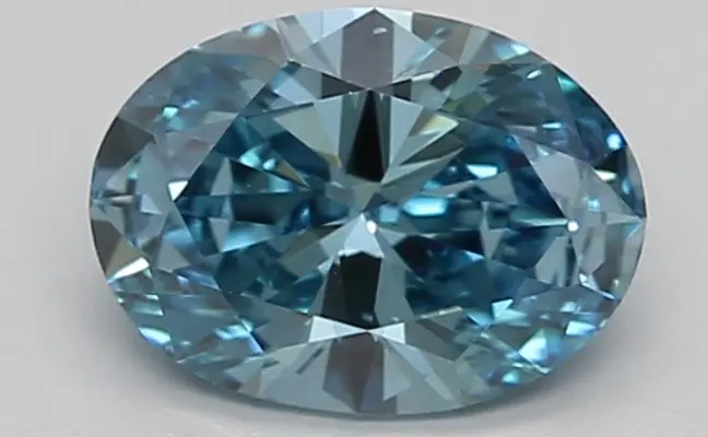 0.89ct FANCY VIVID  BLUE VS1 Oval (IGI)