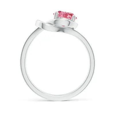 Unique Prong Round Engagement Ring