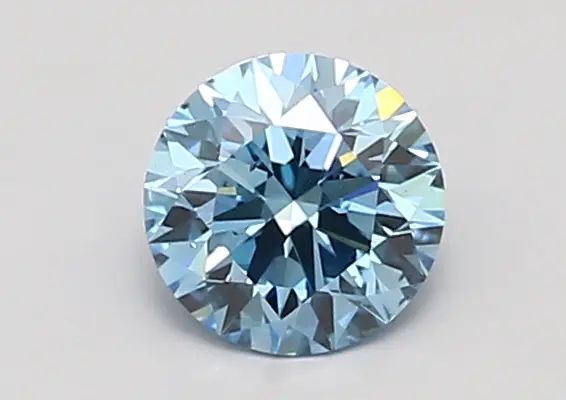 0.86ct FANCY VIVID  BLUE SI1 Round (IGI)