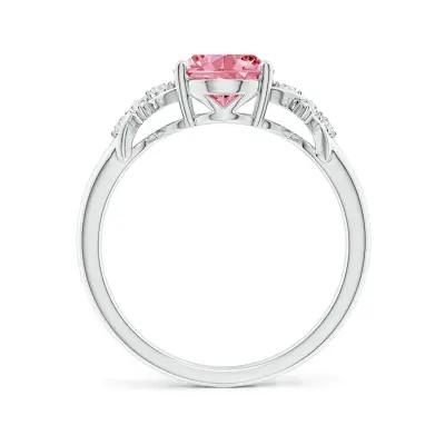Ovaal Shape Pink Diamond Ring