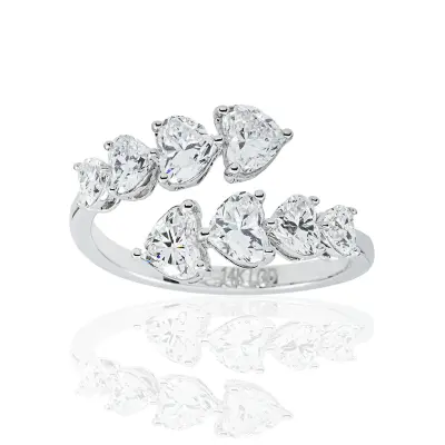 Heart shape White Lab Grown Diamond  Ring