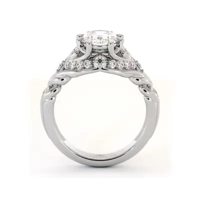 Oval Filigrii engagement Ring