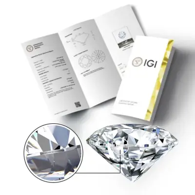 1.0CT IGI Certified Lab-Grown Diamond – D Color VS1 Round Cut Sparkle