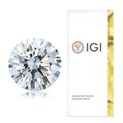 1.0CT IGI Certified Lab-Grown Diamond – D Color VS1 Round Cut Sparkle