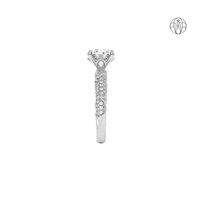 Twilight Cluster Ring (CI. Zaveri)- 0.98 CTW 107 PCS VS1 Lab Grown Round Diamond Ring