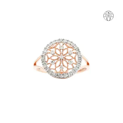 Noor Circle Ring (CI. Zaveri)- 0.20 CTW 35 PCS VS1 Lab Grown Diamond Ring