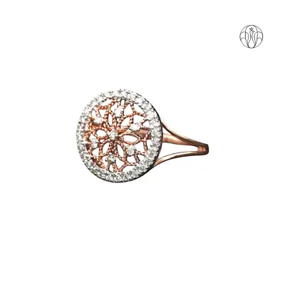 Noor Circle Ring (CI. Zaveri)- 0.20 CTW 35 PCS VS1 Lab Grown Diamond Ring