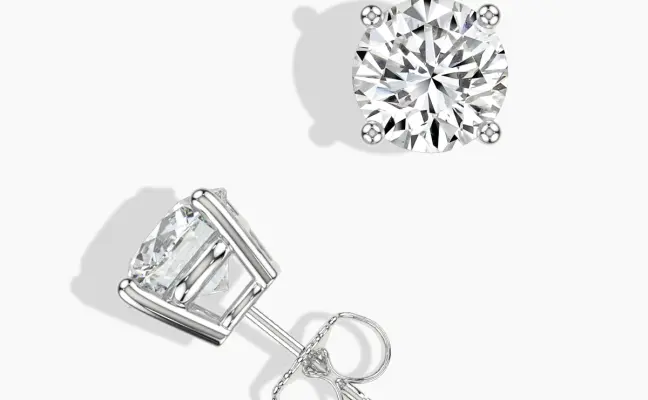 4.00 CTW Lab Grown Diamond Stud Earrings White Gold