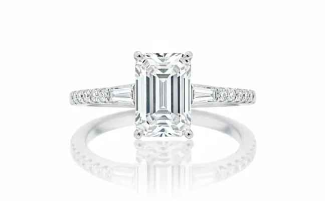 0.68 ct The Near-Three-Quarter Radiance Natural Diamond Ring in White Gold