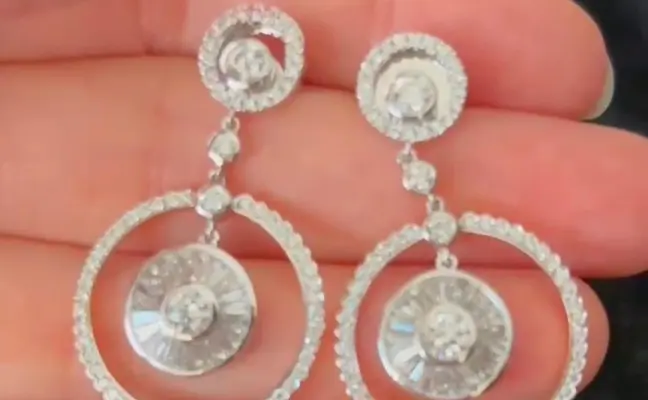 The 2.62 Carat Cascade: Natural Diamond Dangle Earrings in Lustrous White Gold