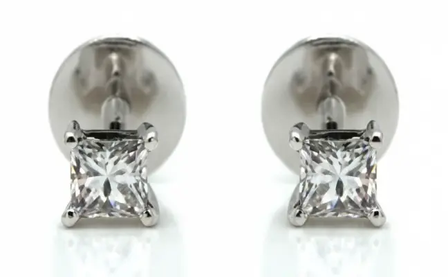 Delicate Dazzle 0.38 CTW Natural Diamond Studs in Sleek White Gold