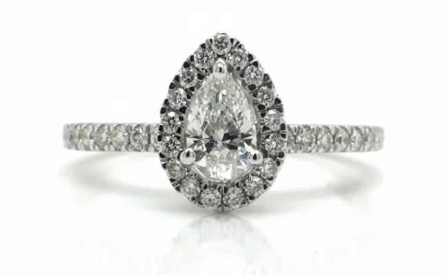 Classic 0.58 Carat Natural Diamond Solitaire Ring in (18K) White Gold