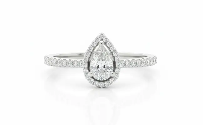 Dainty 0.51 CT Natural Diamond Solitaire Ring - Solid White Gold
