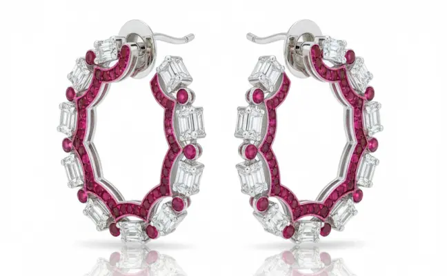 1.59 Natural Diamond Stud Earrings in 14K White Gold