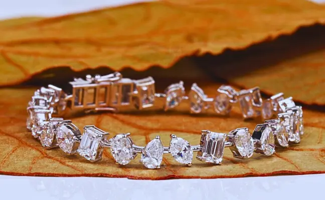 Multi-Shaped Lab Grown Diamonds Tennis Bracelet
