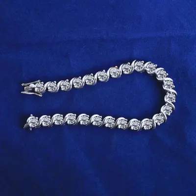 Brilliant Round Cut Lab Grown Diamond Tennis Bracelet
