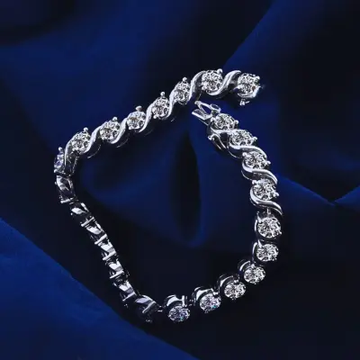 Brilliant Round Cut Lab Grown Diamond Tennis Bracelet