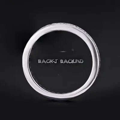 Channel Set Round Diamond Wedding Band.