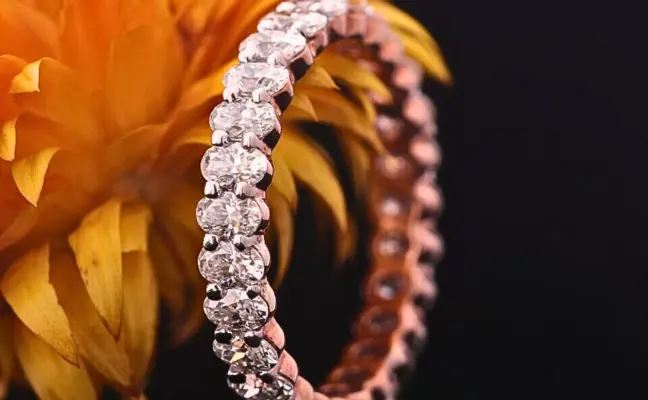 Oval Diamond Full Eternity Band Ring