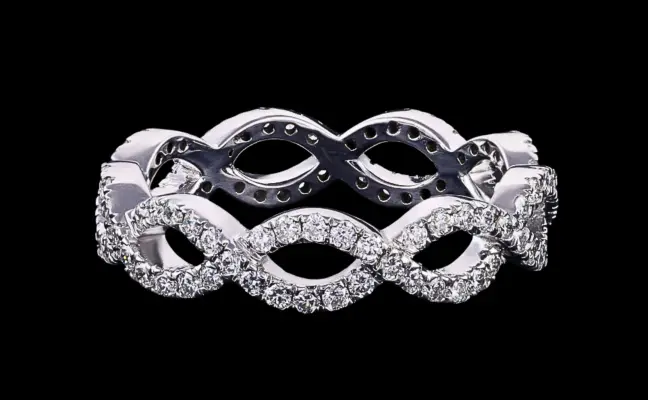 Infinity Twist Lab Grown Diamond Eternity Ring