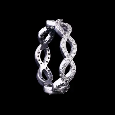 Infinity Twist Lab Grown Diamond Eternity Ring