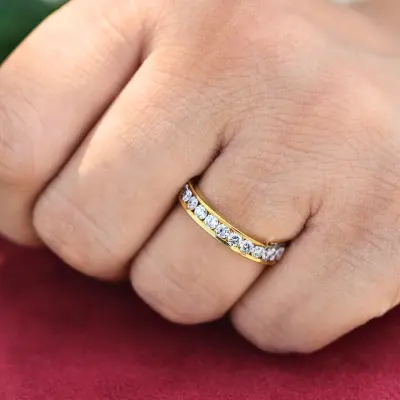 Classic Round Cut Lab Diamond Eternity Ring
