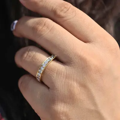 Classic Round Cut Lab Diamond Eternity Ring