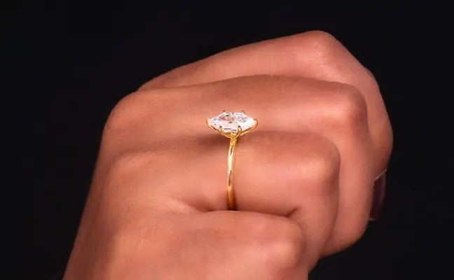 Dutch Marquise Lab Grown Diamond Solitaire Ring