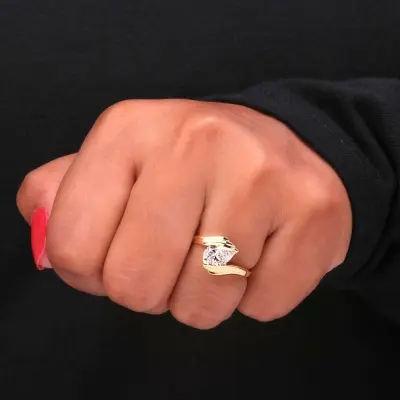 Pear Cut Lab Grown Diamond Bypass Ring