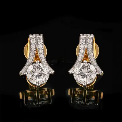 Timeless Round Cut Lab Grown Diamond Earrings