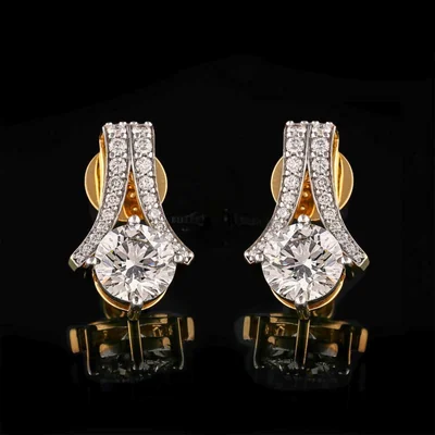 Timeless Round Cut Lab Grown Diamond Earrings