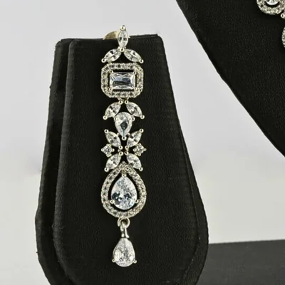 Statement Pear Drop Lab Grown Diamond Necklace & Earrings Set
