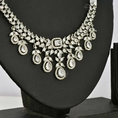 Statement Pear Drop Lab Grown Diamond Necklace & Earrings Set
