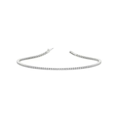 Four Prong 1 CT TW Natural Diamond Tennis Bracelet