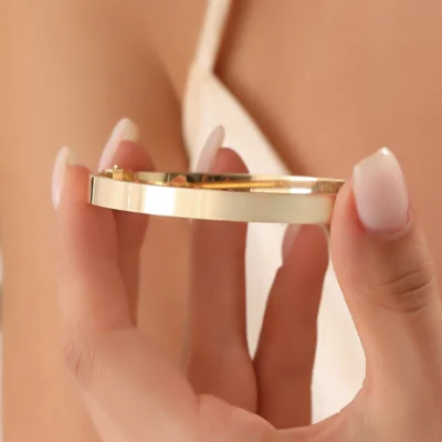 Straight Bangles, 14k solid gold Sparkly bracelet, Dainty Thin Bracelet, 6 mm Sterling Gold Bangles