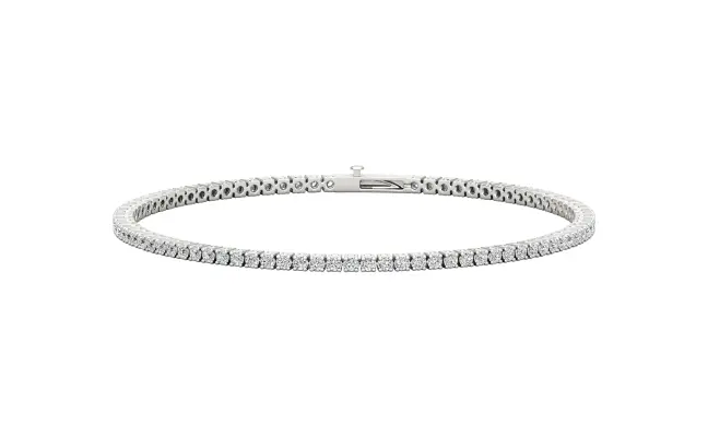 Four Prong 1.25 CT TW Natural Diamond Tennis Bracelet