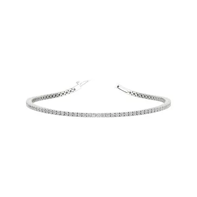 Four Prong 1.25 CT TW Natural Diamond Tennis Bracelet