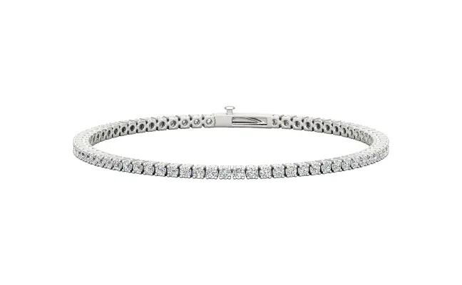 Four Prong 1.5 CT TW Natural Diamond Tennis Bracelet