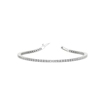 Four Prong 1.5 CT TW Natural Diamond Tennis Bracelet