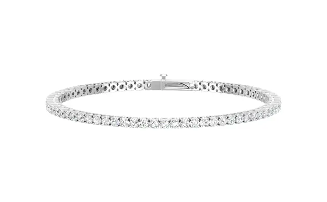 Four Prong 2 CT TW Natural Diamond Tennis Bracelet