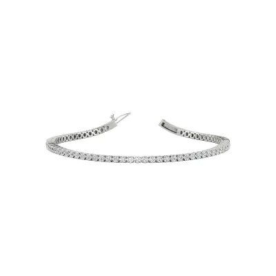 Four Prong 2 CT TW Natural Diamond Tennis Bracelet