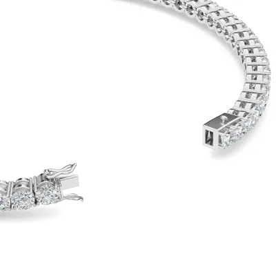 Four Prong 3 CT TW Natural Diamond Tennis Bracelet