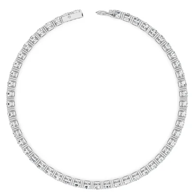 Four Prong 9 CT TW Natural Diamond Tennis Bracelet