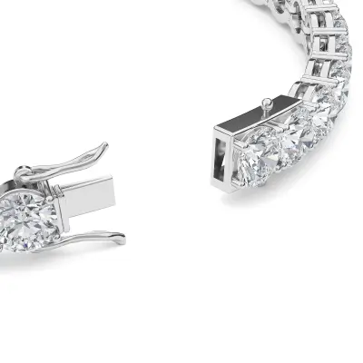 Four Prong 11 CT TW Natural Diamond Tennis Bracelet